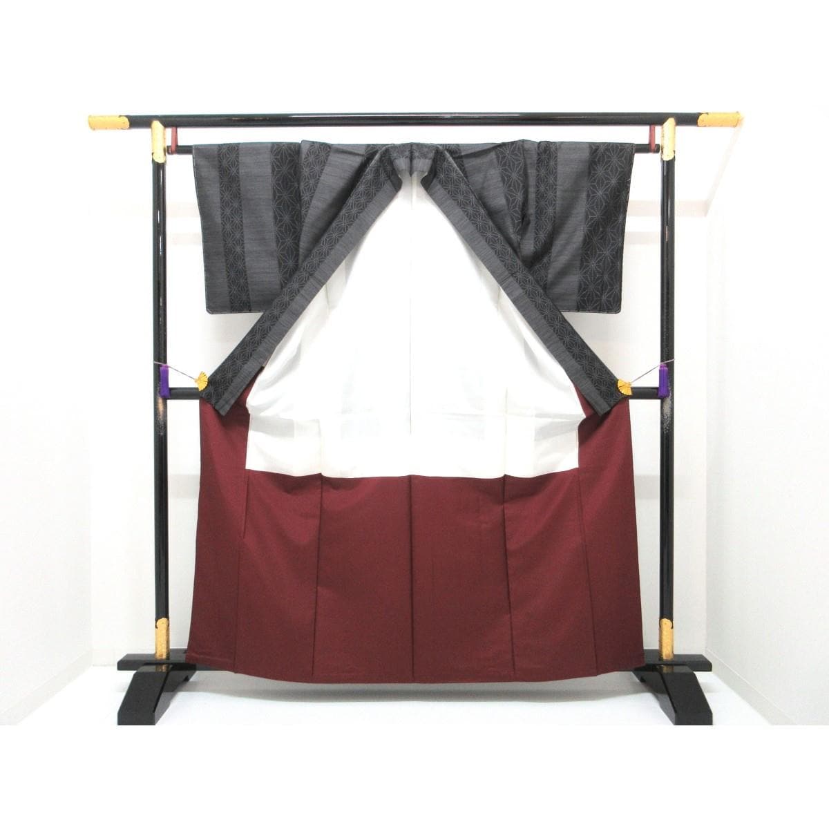 【未使用品】紬　きもの・羽織　２点セット　裄丈Ｓ寸【横双大島紬】