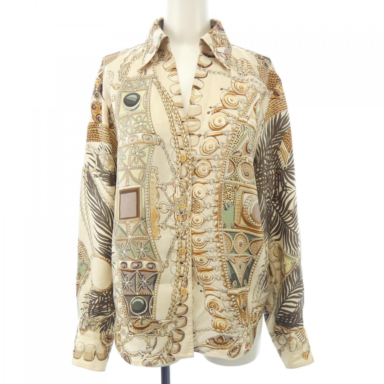 エルメス HERMES TERRES PRECIEUSES ツイルレーヌ. シャツ