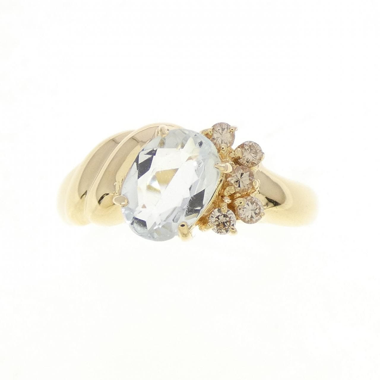 K18YG アクアマリン リング 0.60CT