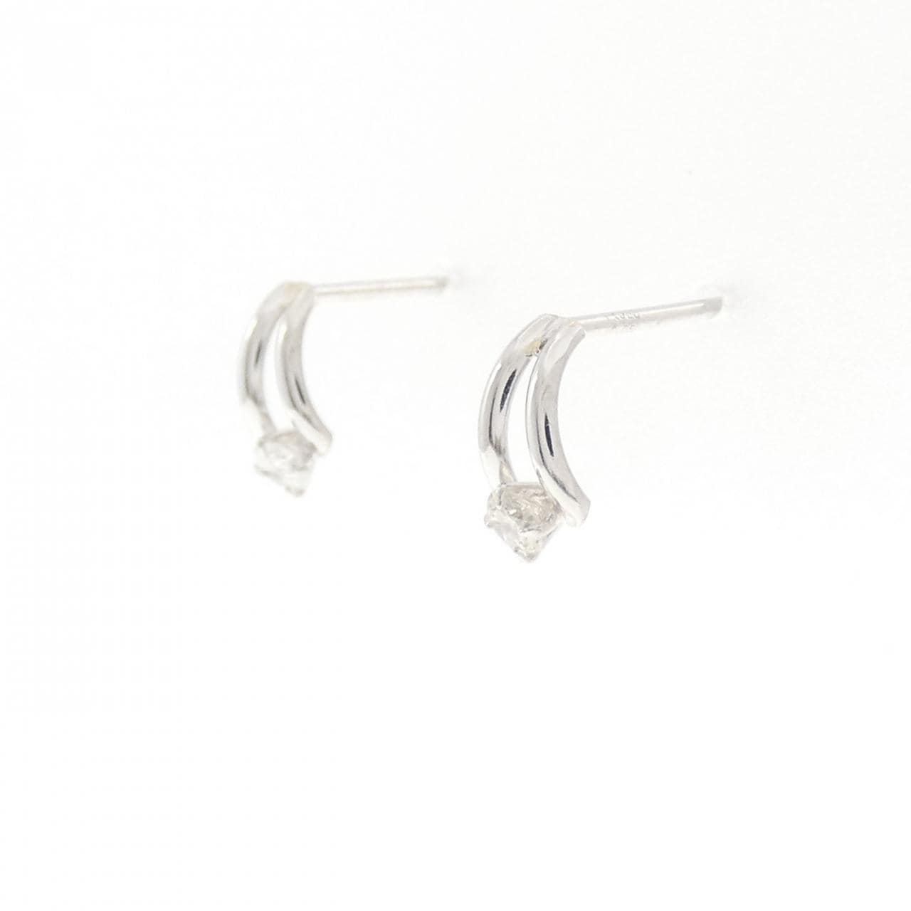 PT900 ダイヤモンド ピアス 0.10CT