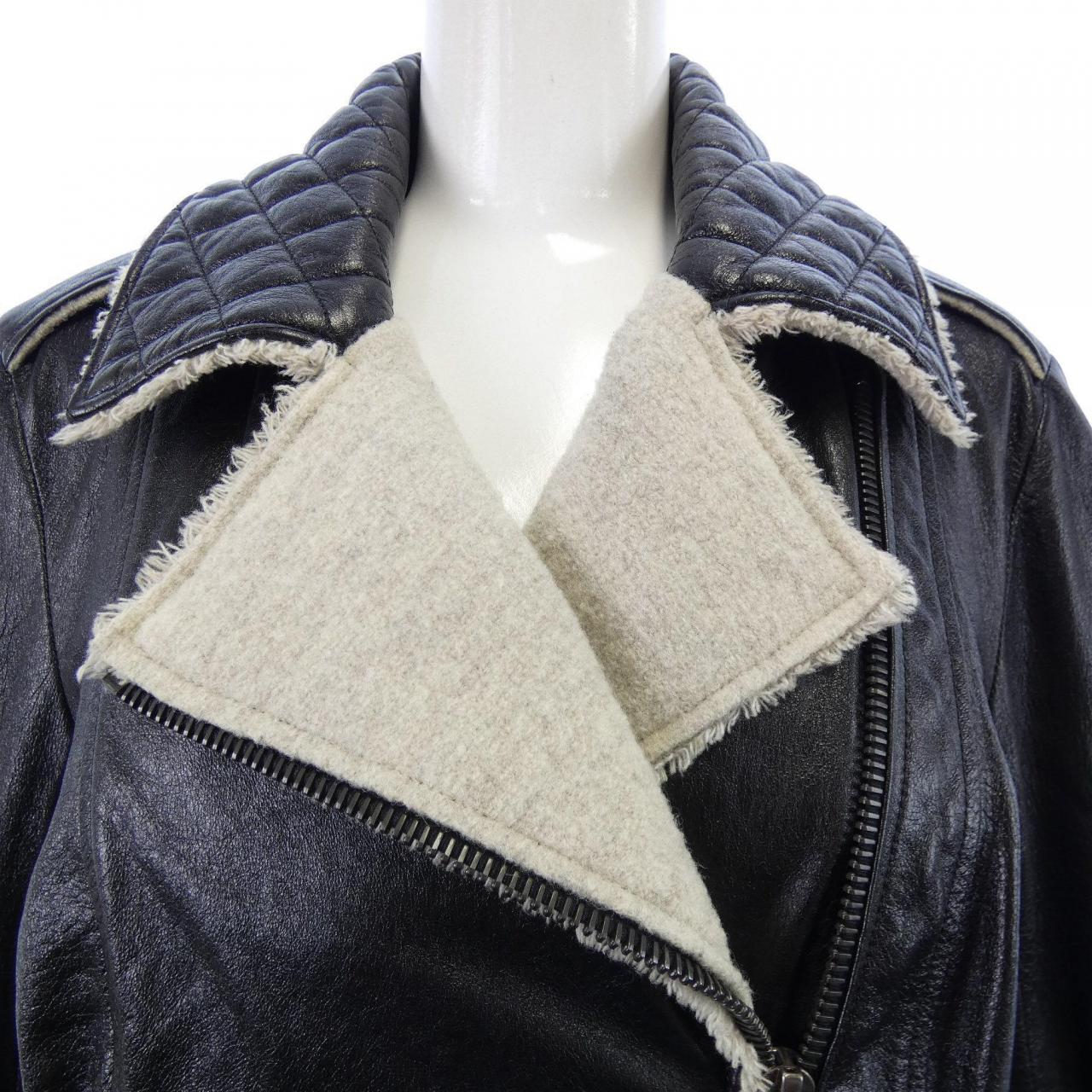 シャネル CHANEL P41842W04963 11A レザーライダースジャケット