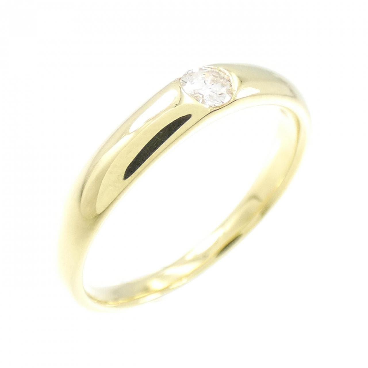 K18YG solitaire Diamond ring 0.08CT