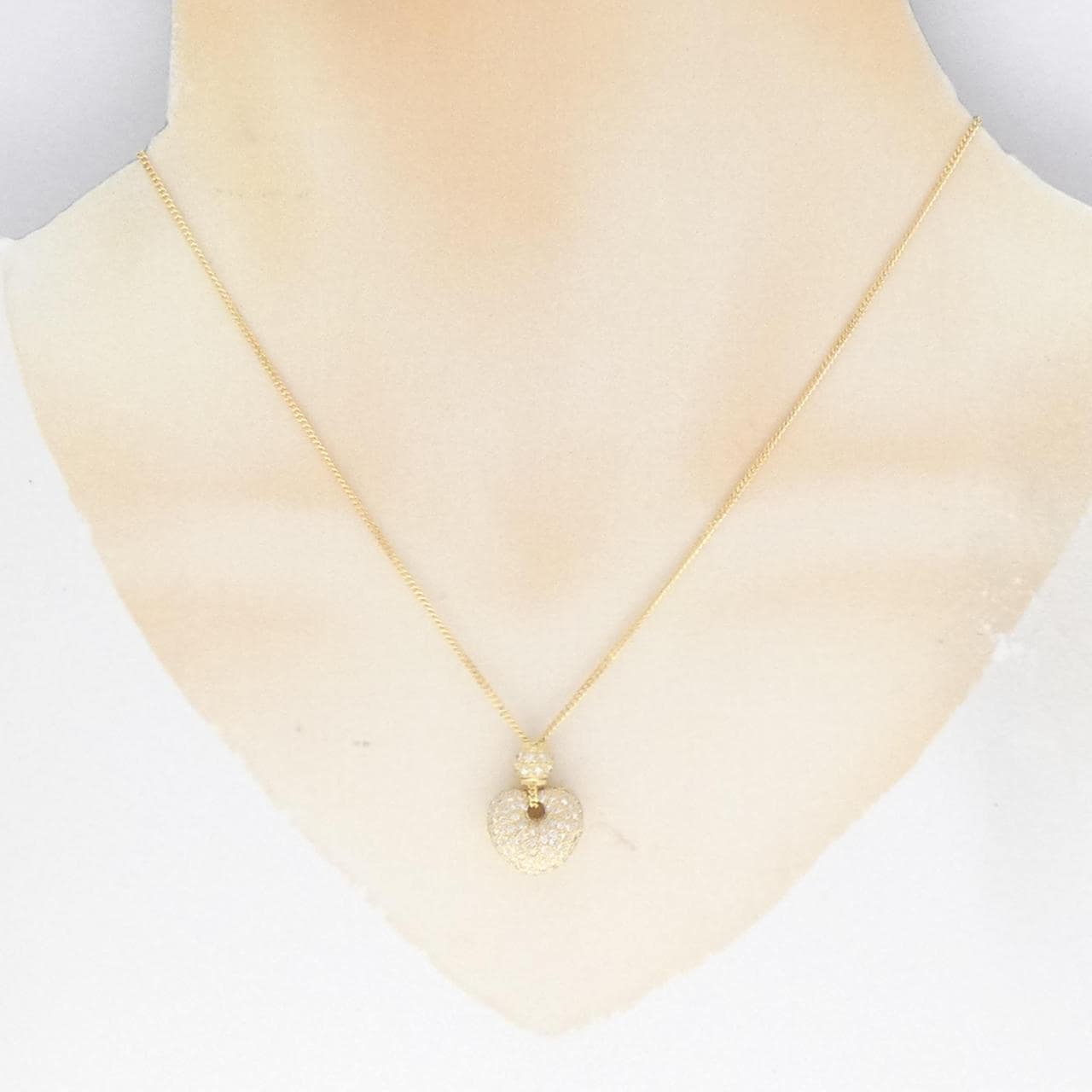 K18YG Heart Diamond Necklace 0.60CT
