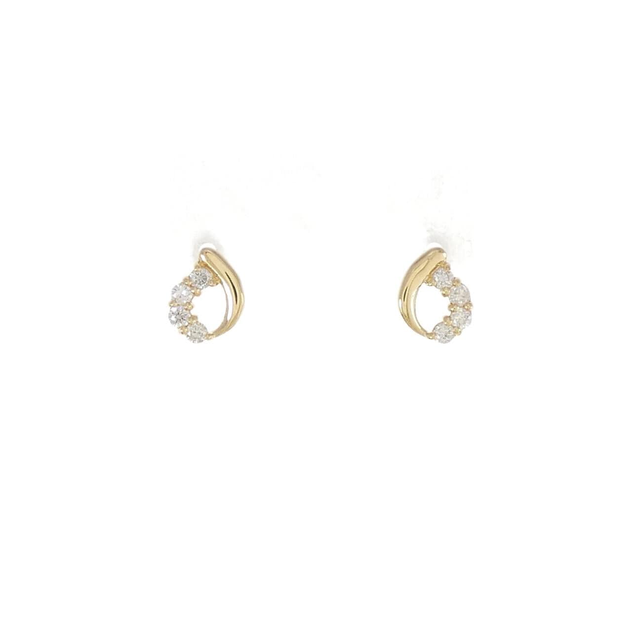 K18YG Diamond earrings 0.08CT