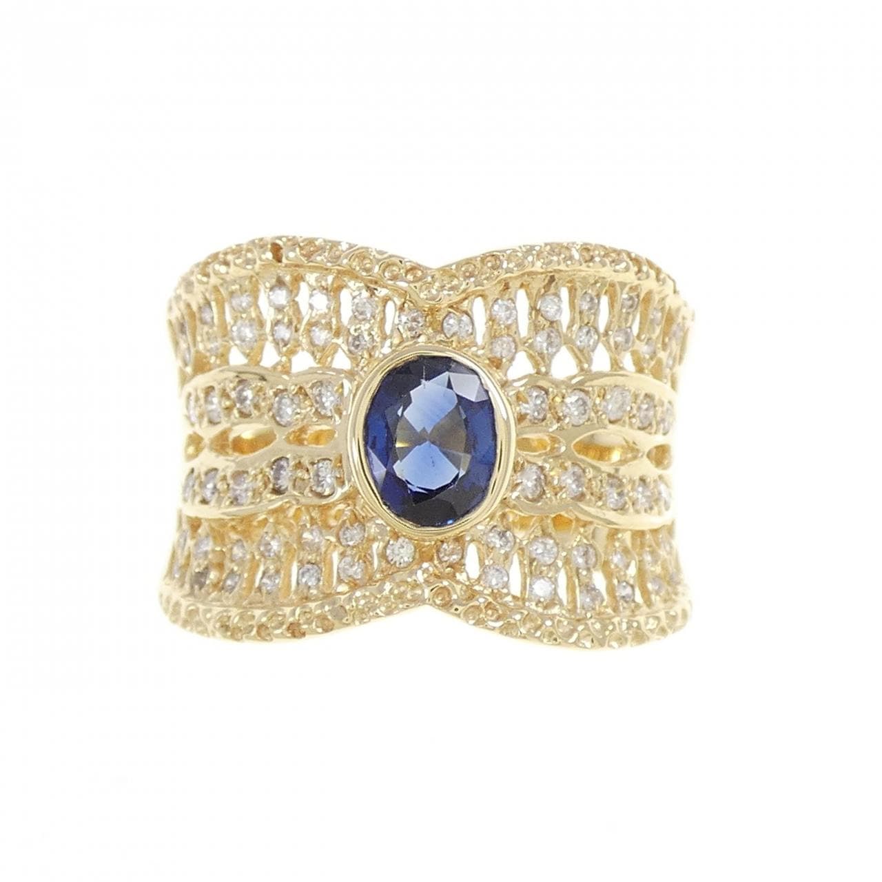 K18YG サファイヤ リング 0.76CT
