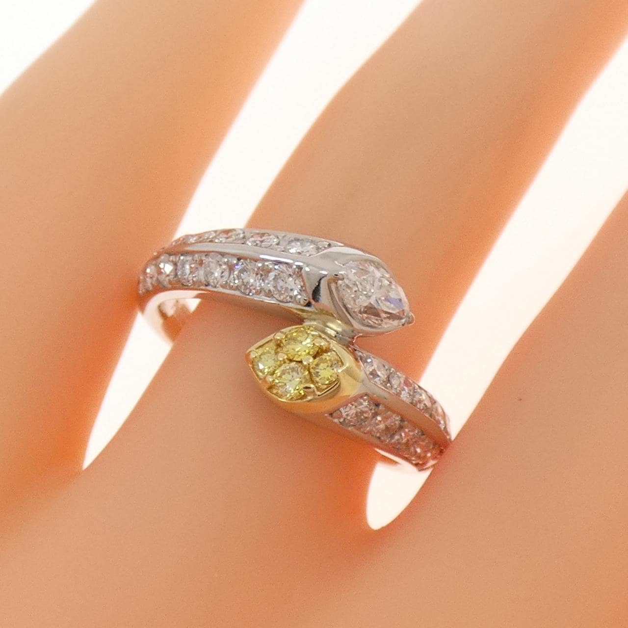 PT900/K18YG ダイヤモンド リング 1.07CT