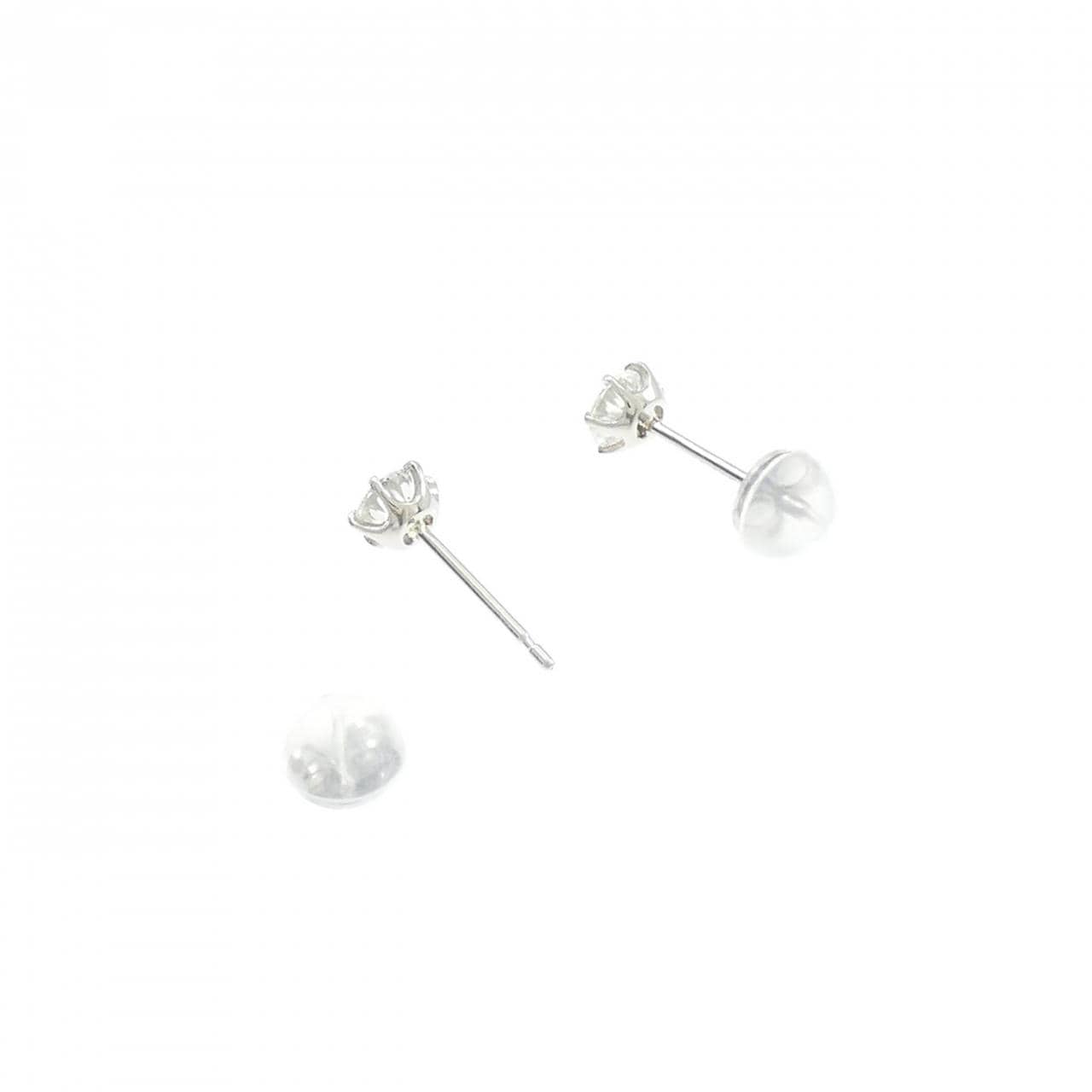 PT900 ソリティア ダイヤモンド ピアス 0.50CT
