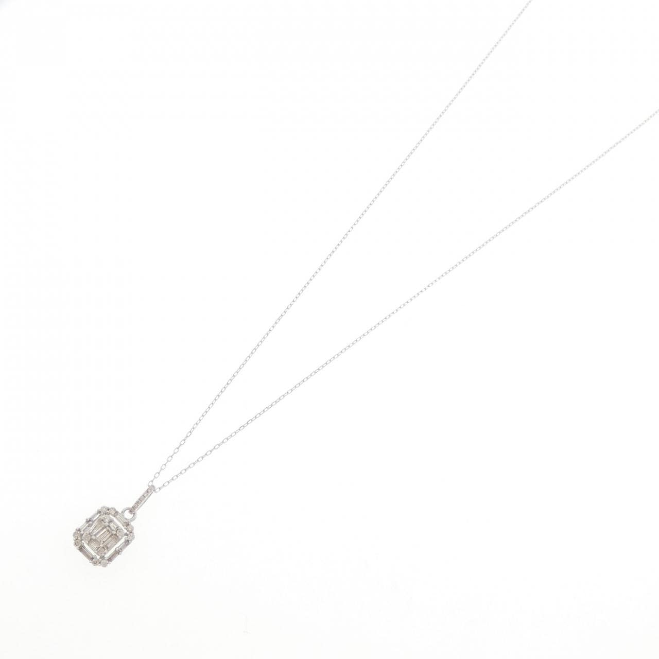 K18WG ダイヤモンド ネックレス 0.30CT