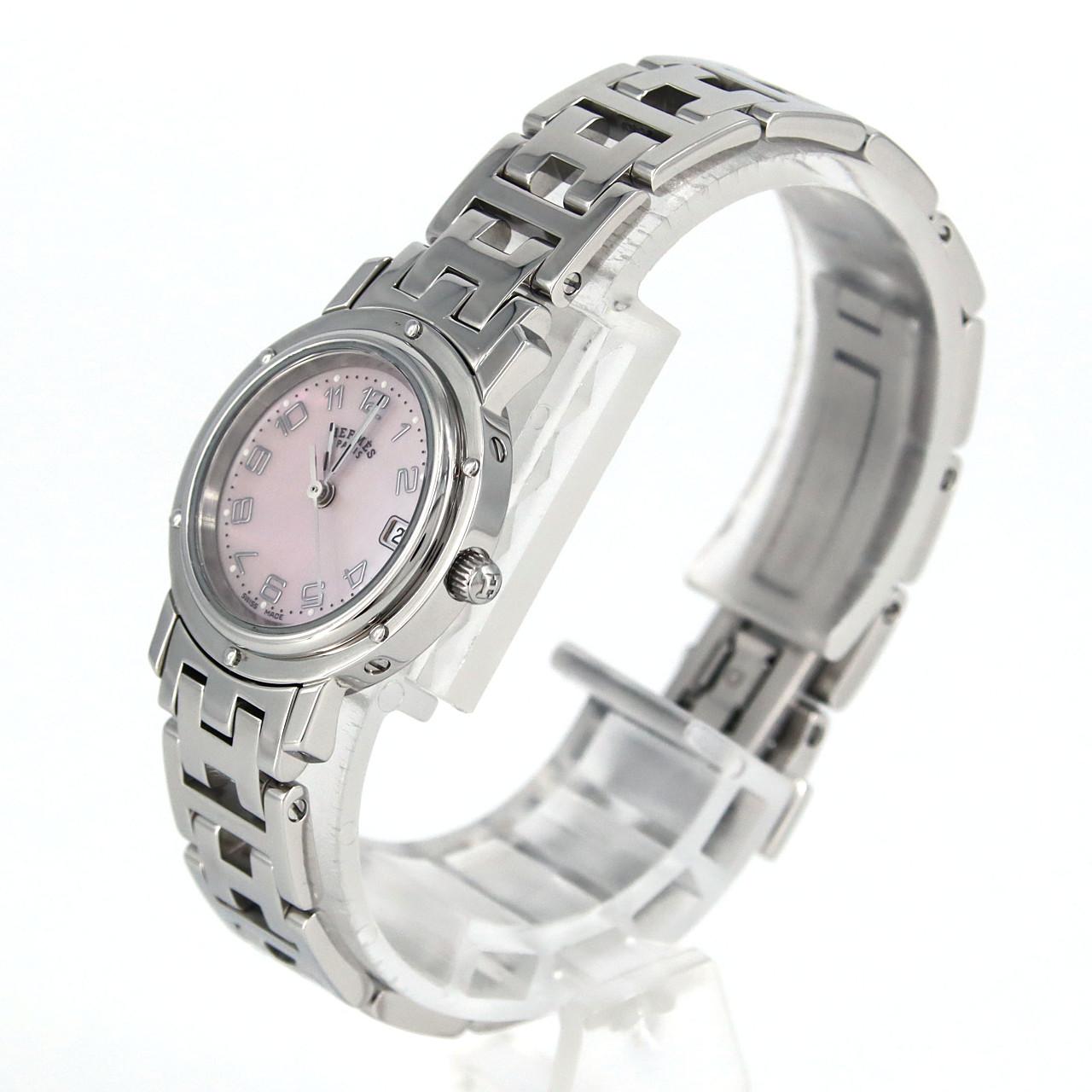 HERMES Clipper Nacre CL4.210 SS Quartz