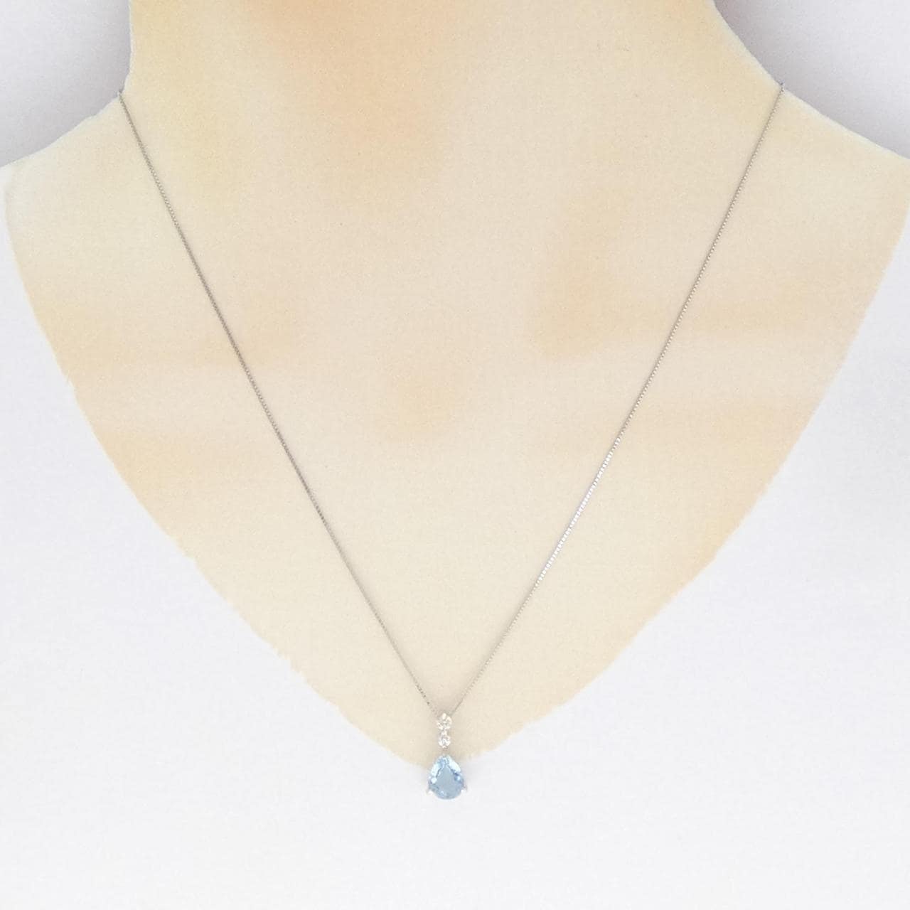 【リメイク】PT アクアマリン ネックレス 1.13CT