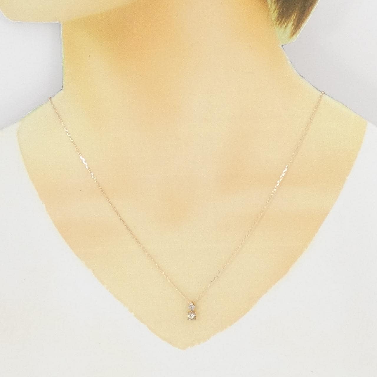 K18PG ダイヤモンド ネックレス 0.34CT
