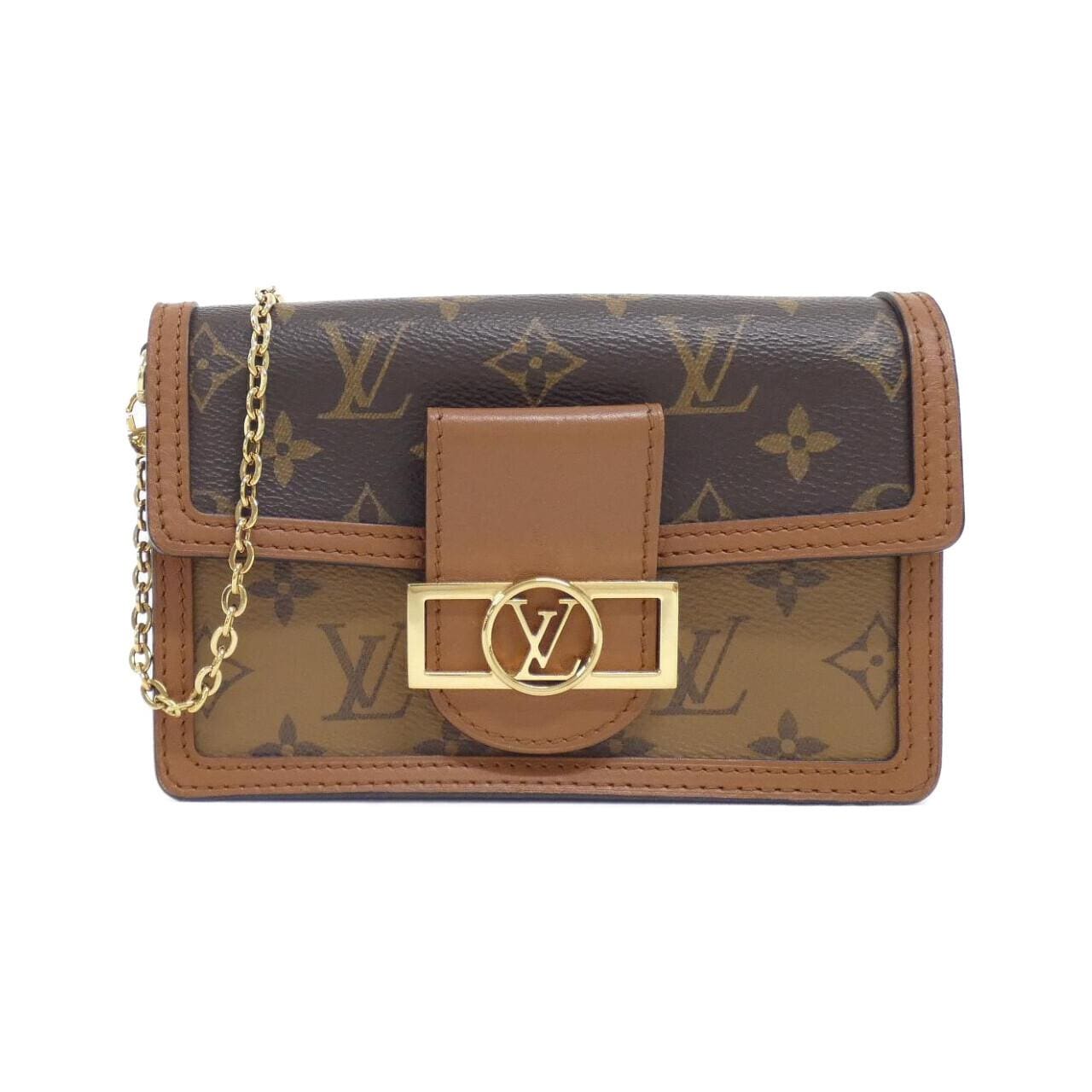 LOUIS VUITTON Monogram Portefeuille Dauphine M68746 Chain Wallet