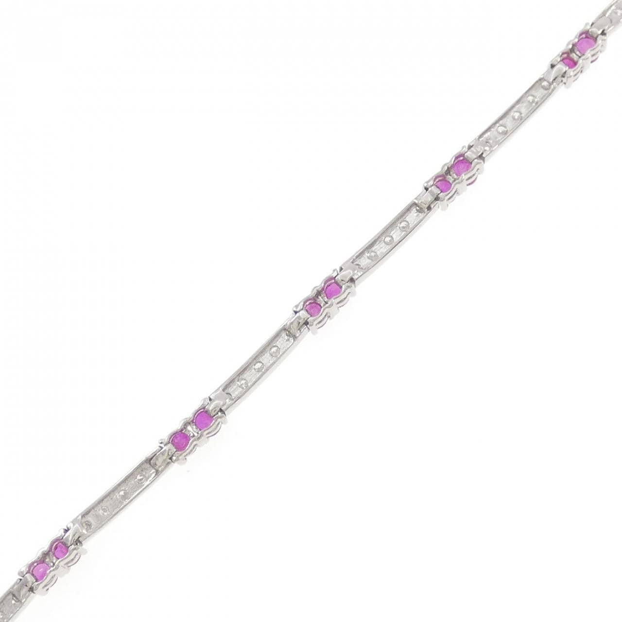 K18WG ルビー ブレスレット 1.95CT
