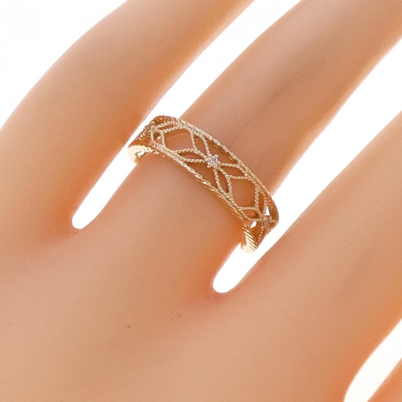 アガット ダイヤモンド リング 0.01CT