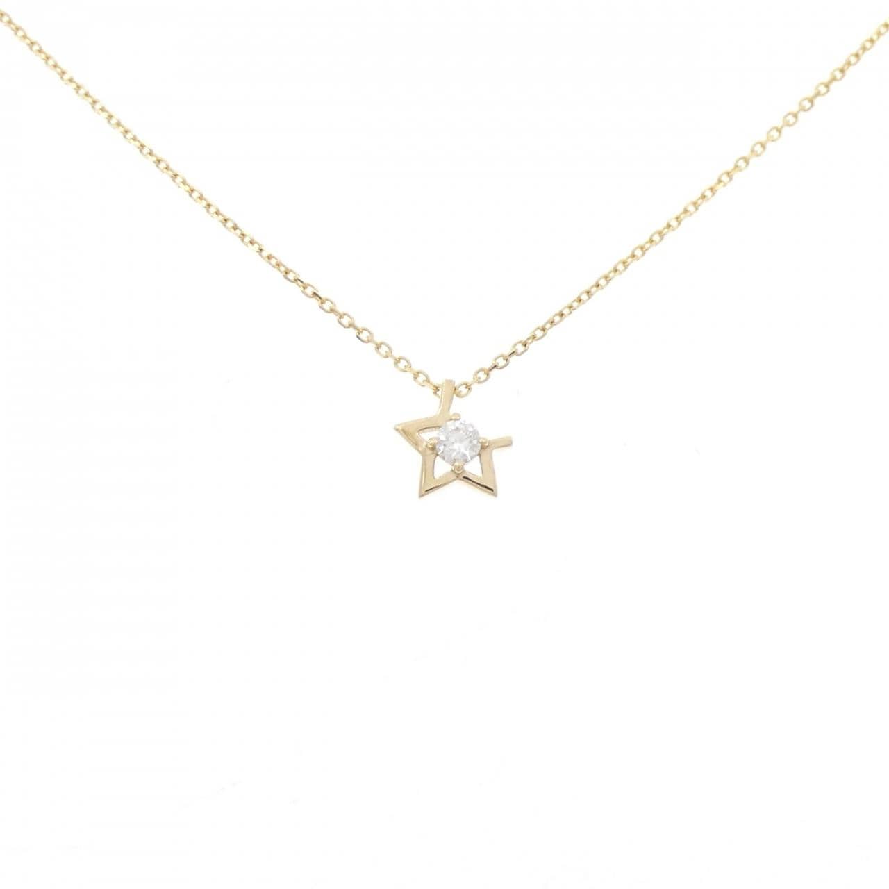 750YG スター ダイヤモンド ネックレス