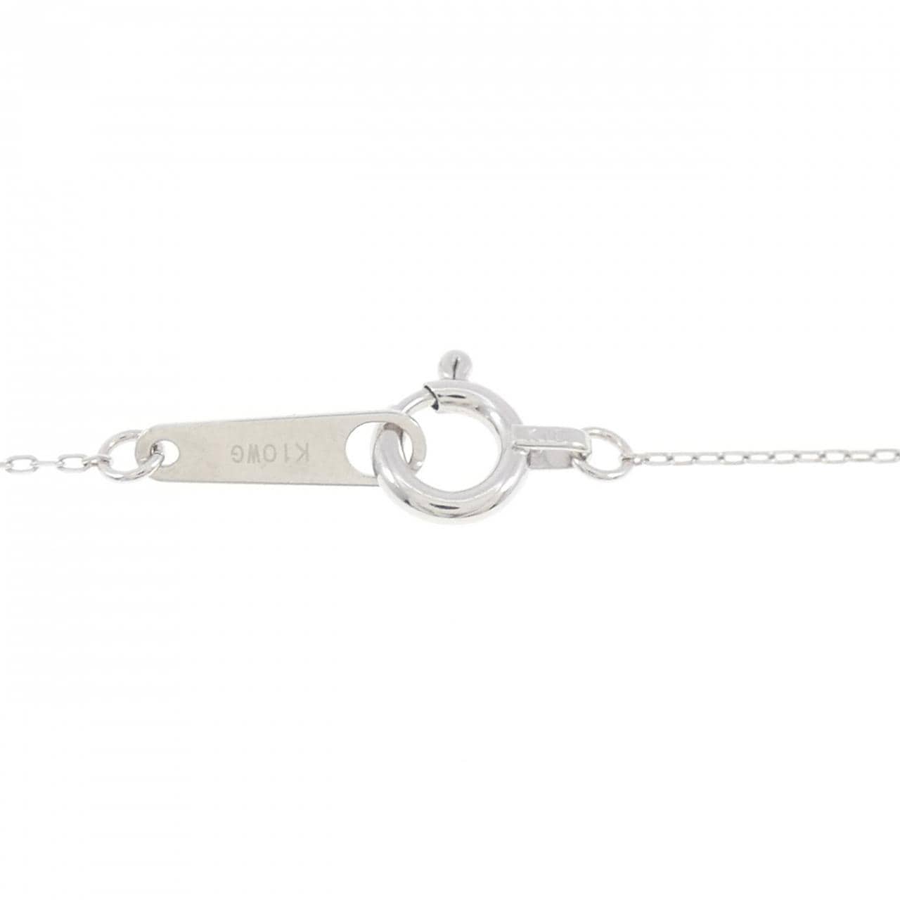 【新品】K10WG ハート ダイヤモンド ネックレス 0.10CT
