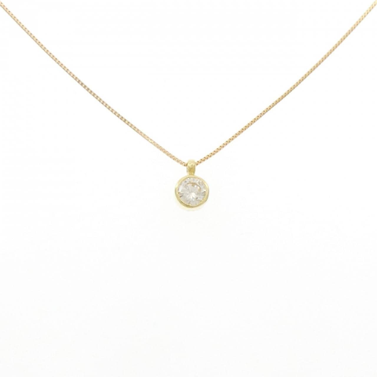 K18YG ソリティア ダイヤモンド ネックレス 0.304CT