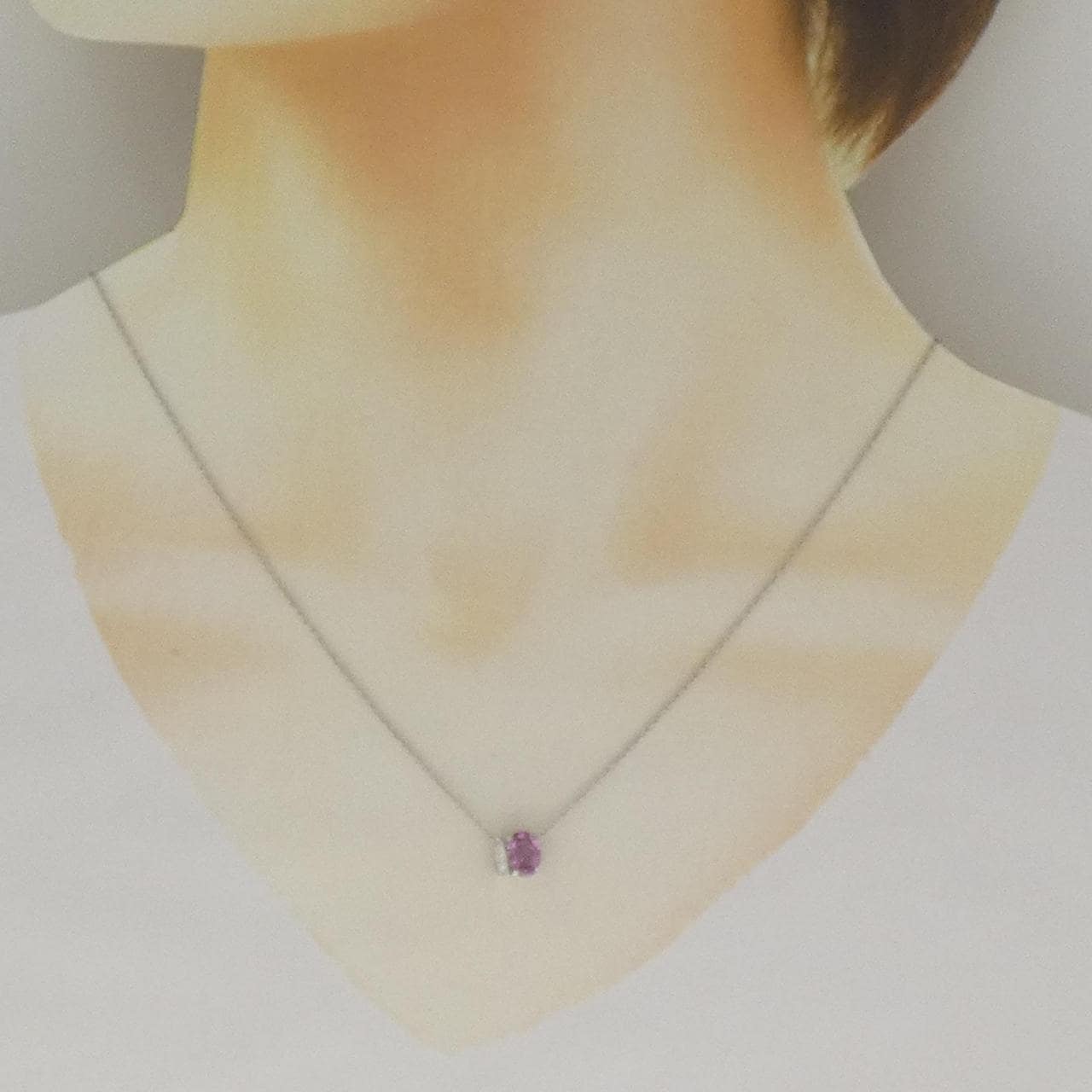 K18WG サファイヤ ネックレス 0.70CT
