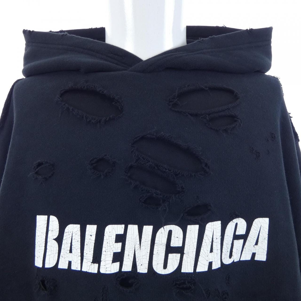 バレンシアガ BALENCIAGA キャップスデストロイドフーディープルオーバー 659403 TKVB6 UNISEX パーカー