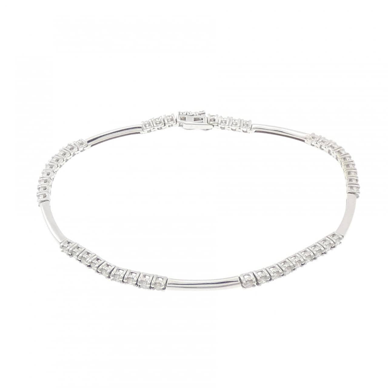 K18WG ダイヤモンド ブレスレット 1.00CT