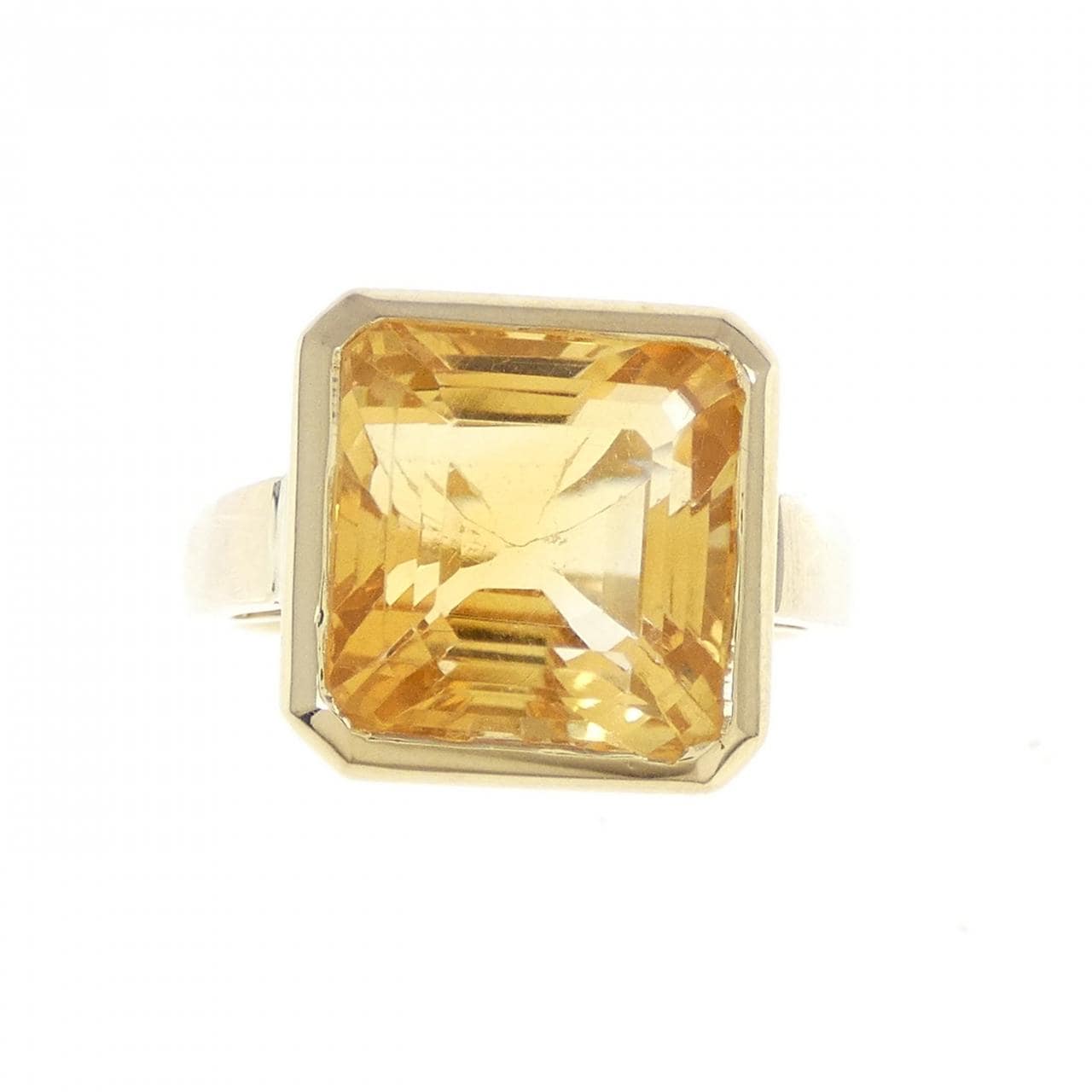 K18YG citrine ring