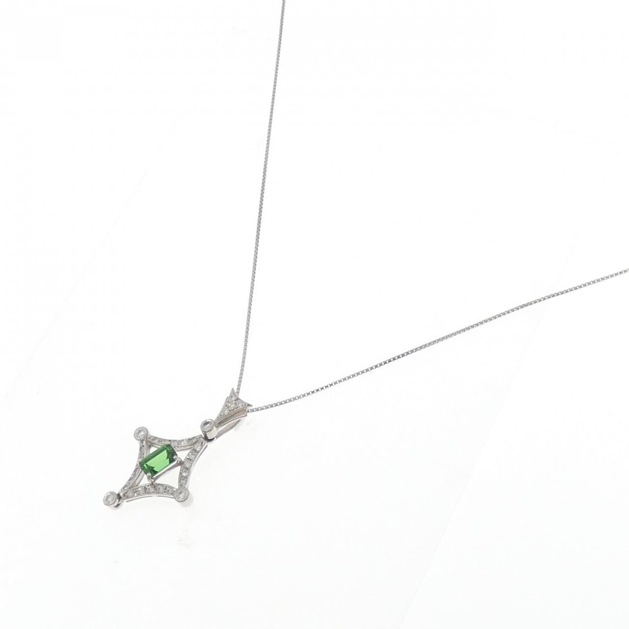 PT900/PT850 ガーネット ネックレス 1.00CT