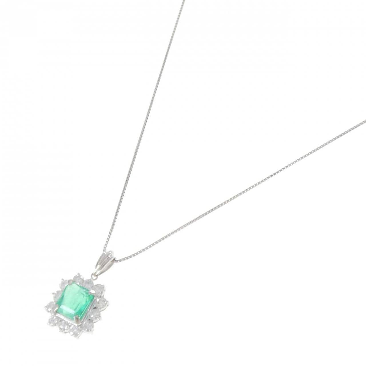 PT900/PT850 エメラルド ネックレス 2.06CT