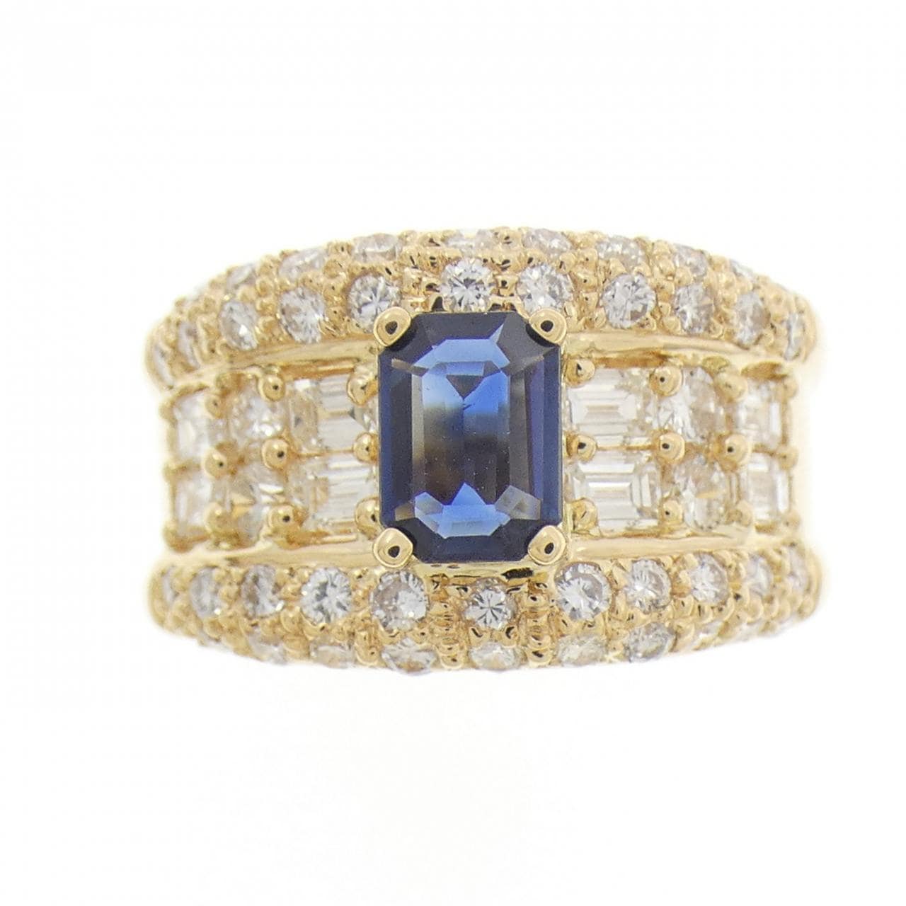 K18YG サファイヤ リング 0.76CT