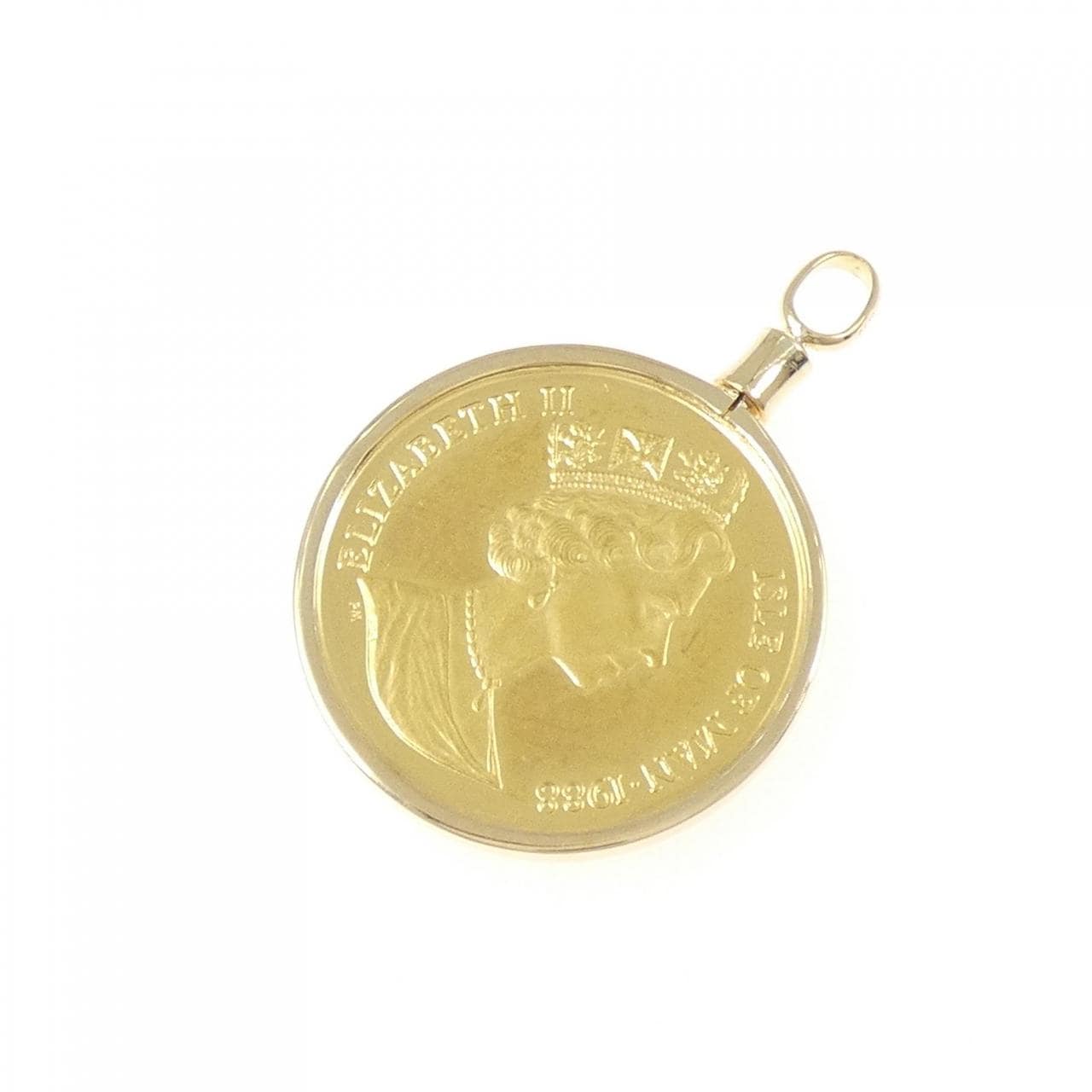 K18YG(枠) コイン ペンダント