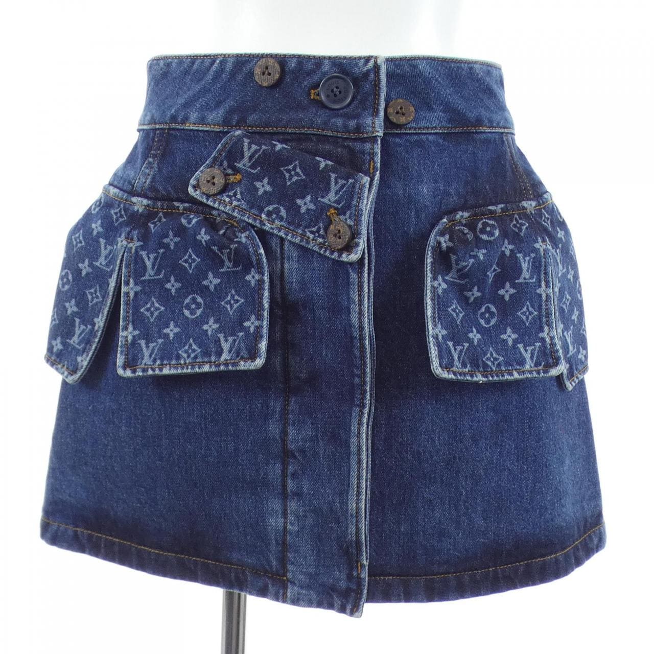 ルイヴィトン LOUIS VUITTON モノグラム アクセント ロウデニム FUSK98GOW スカート