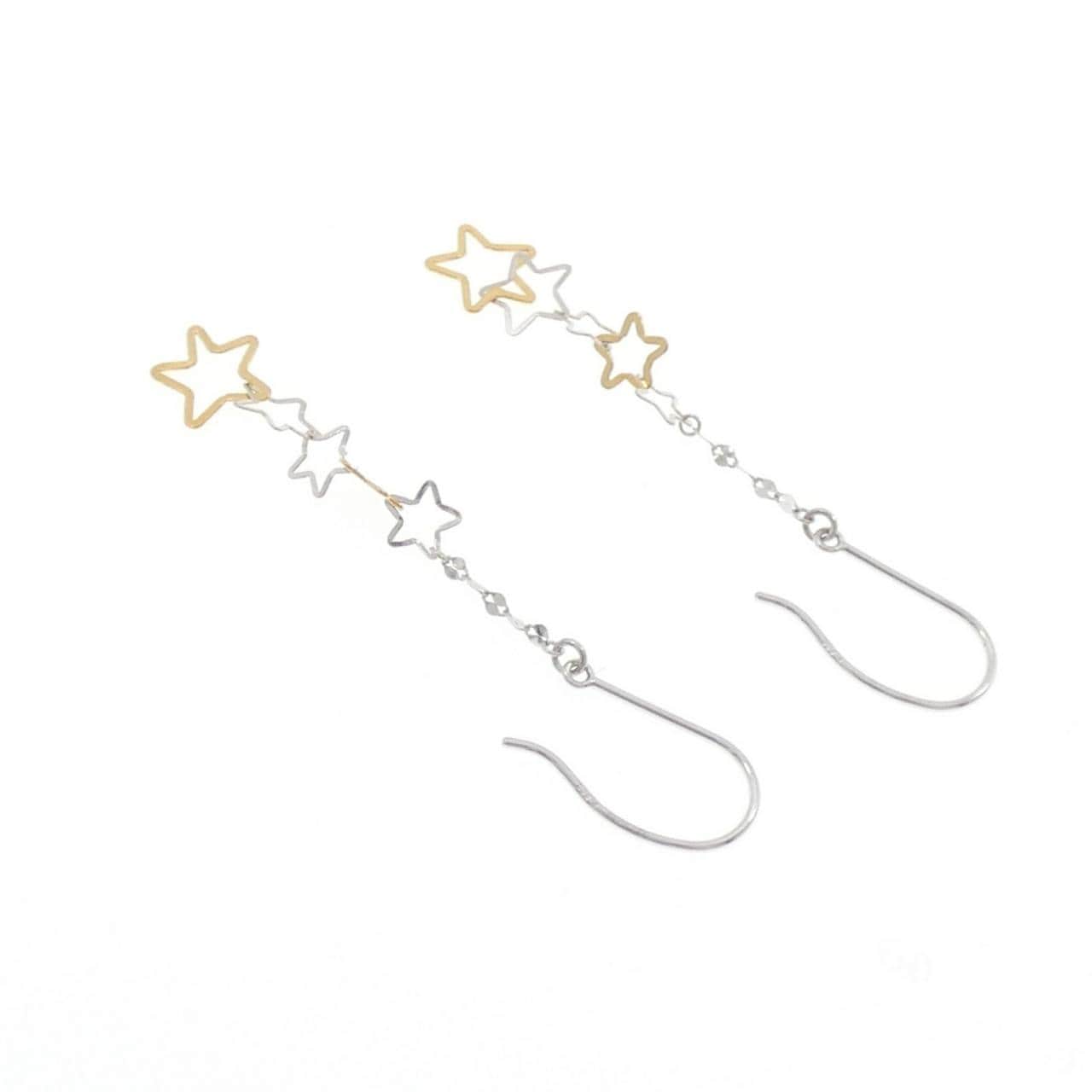 K24YG/PT900星星耳釘