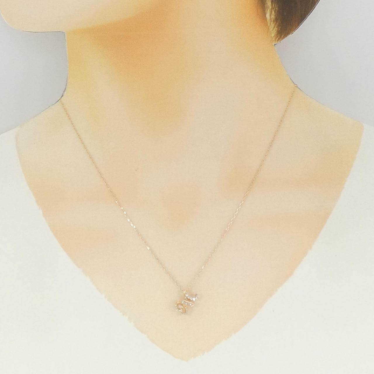 K18PG ダイヤモンド ネックレス 0.10CT