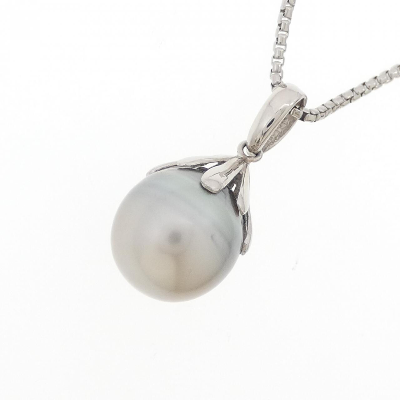 PT black butterfly pearl necklace 11.5mm