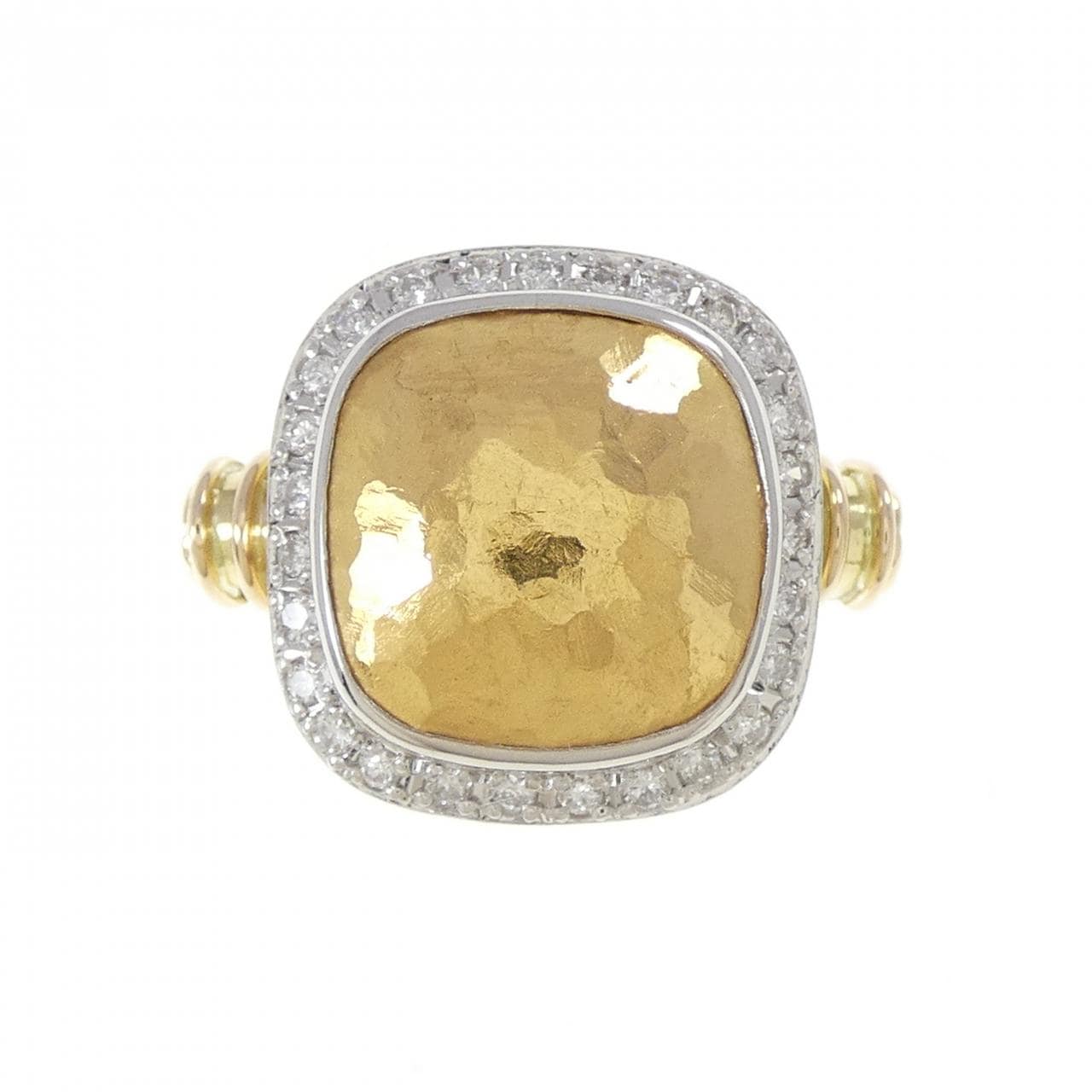 K18YG/純金/PT900 ダイヤモンド リング 0.24CT