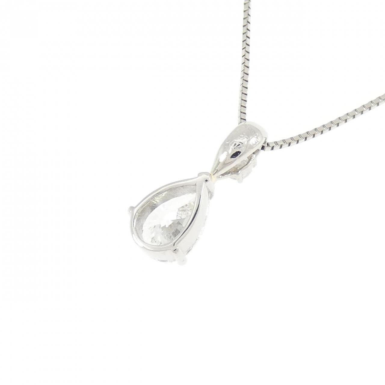 PT900/PT850 ダイヤモンド ネックレス 0.848CT E SI2 ペアシェイプ