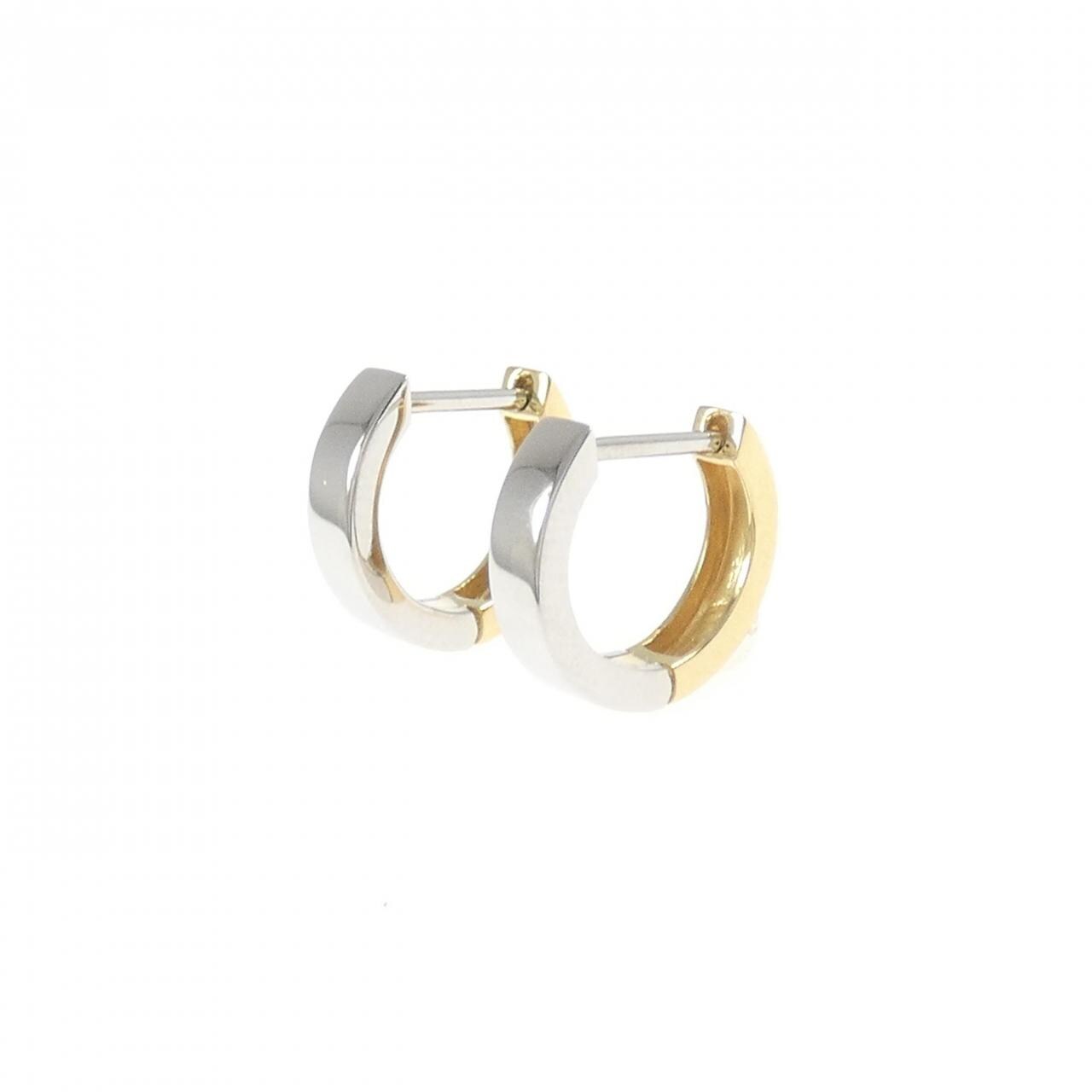 K18YG/PT900 フープ ピアス