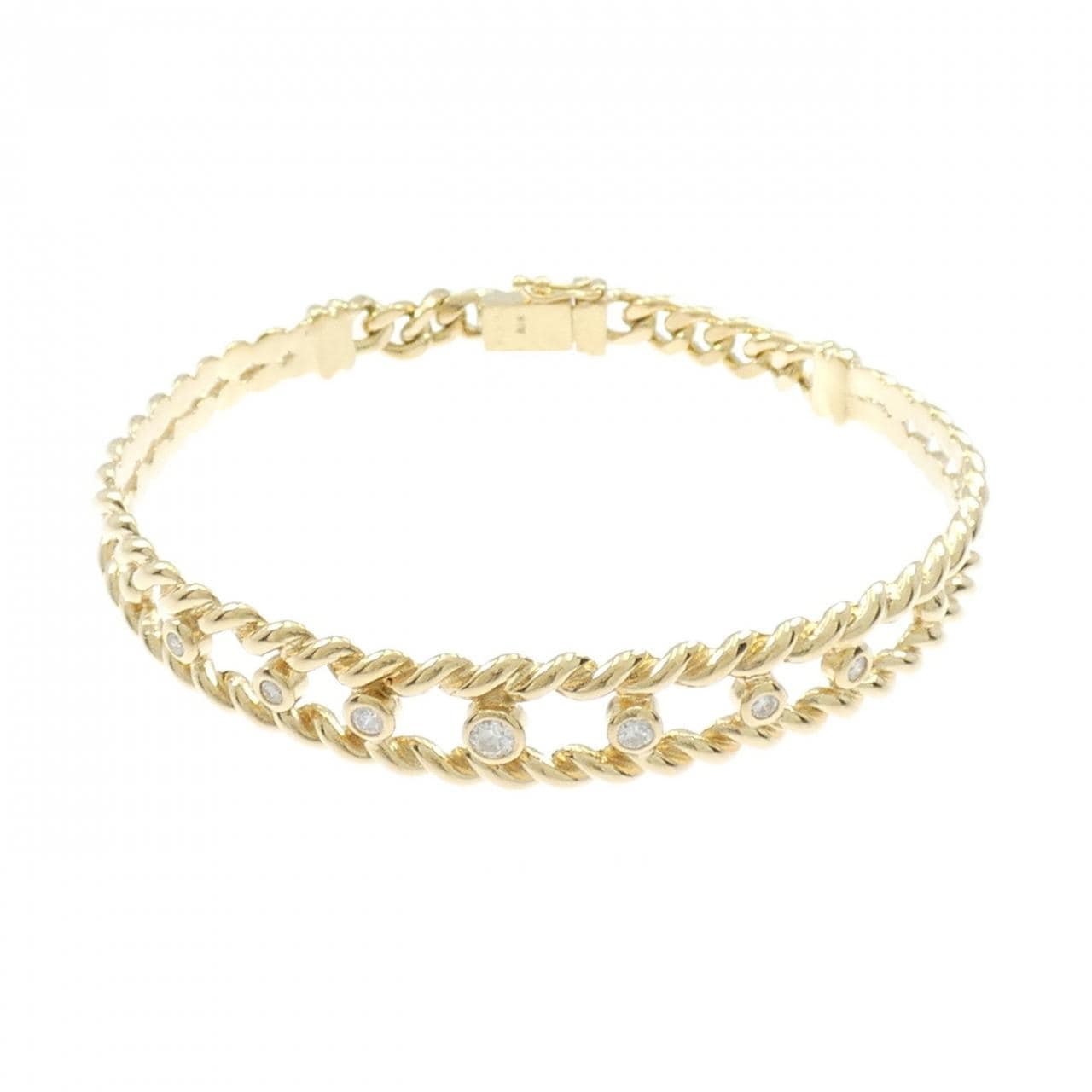 K18YG ダイヤモンド バングル 0.27CT