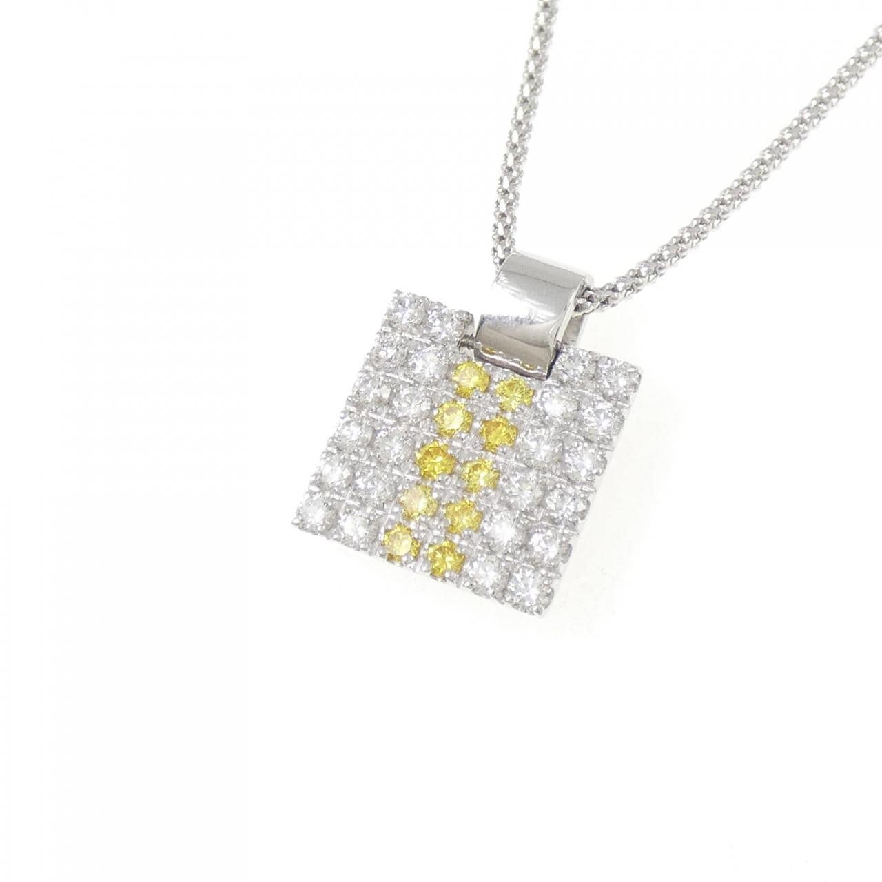 PT900/K18WG ダイヤモンド ネックレス 0.26CT