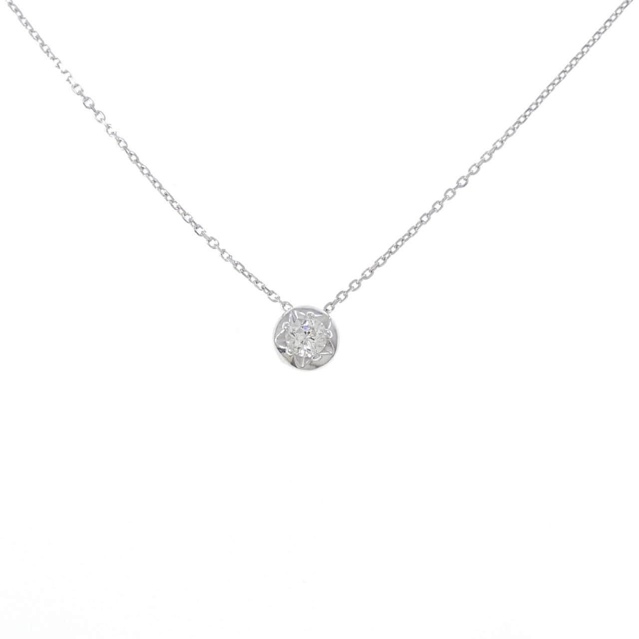 K18WG スター ダイヤモンド ネックレス 0.133CT