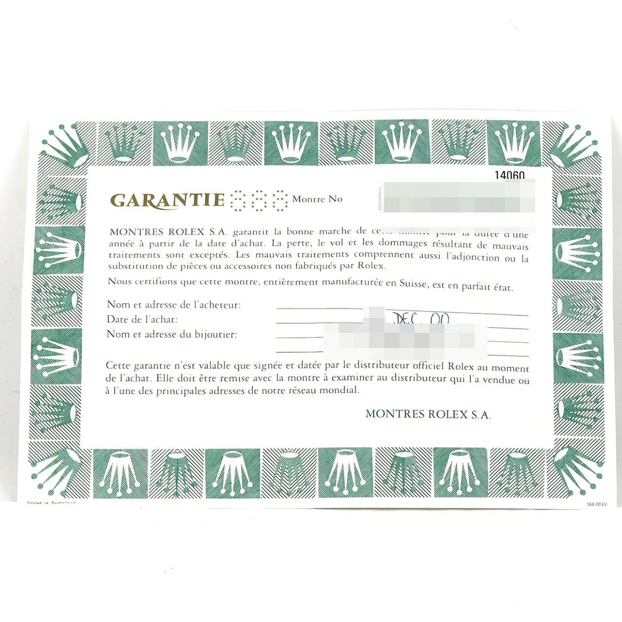 ロレックス サブマリーナーノンデイト 14060 SS 自動巻 P番