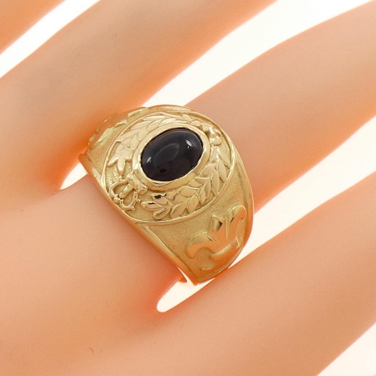 K18YG オニキス リング