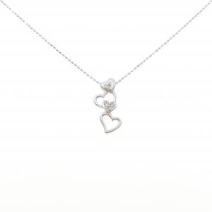 K18WG ハート ダイヤモンド ネックレス 0.02CT