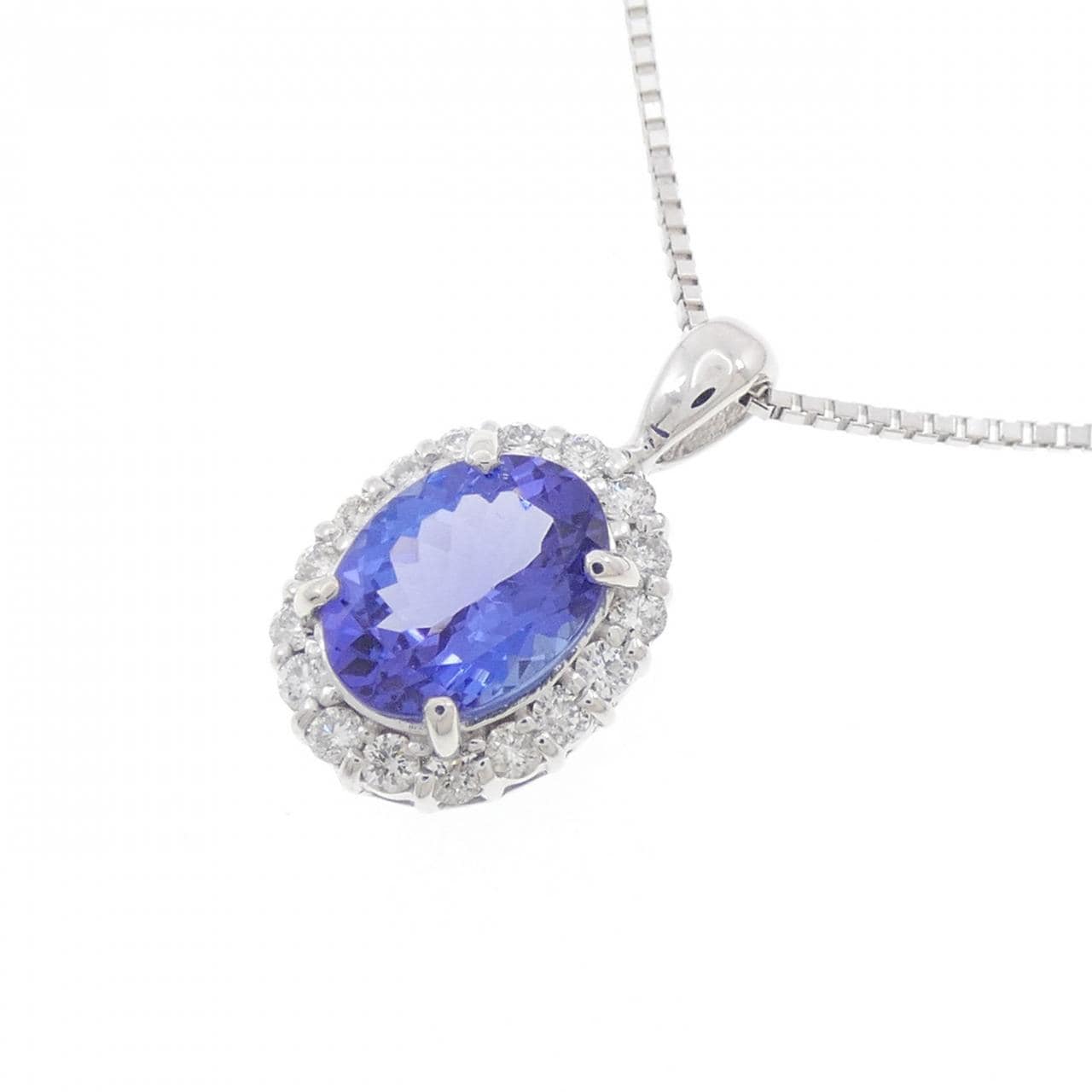 K18WG タンザナイト ネックレス 1.21CT