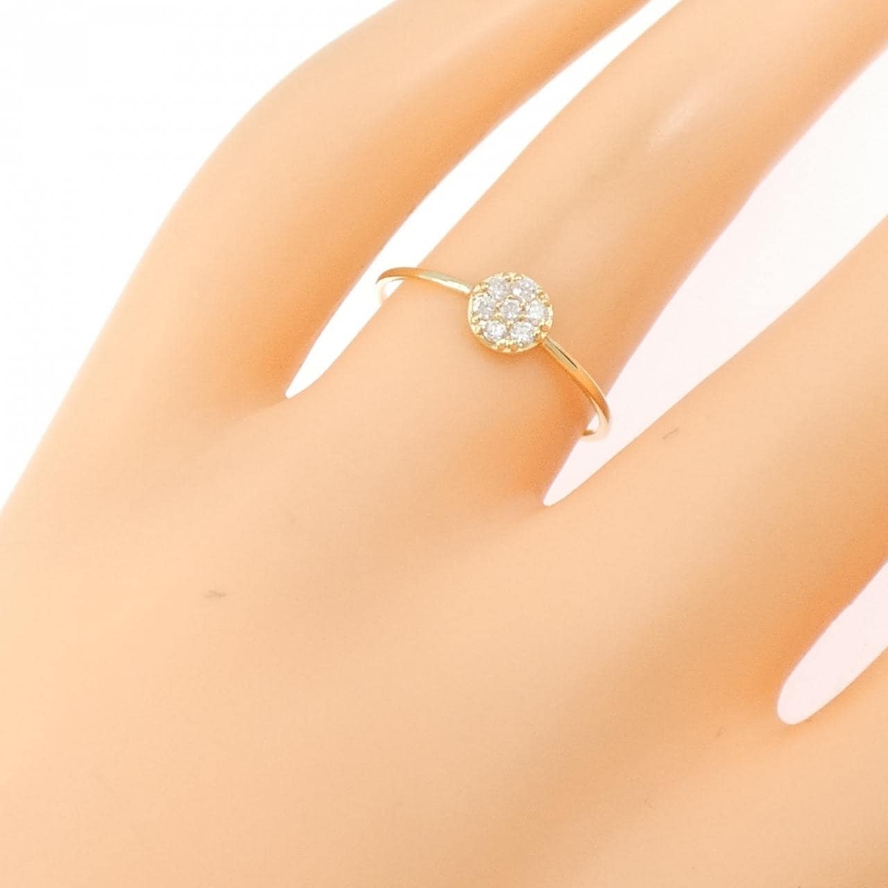 【リメイク】K18YG ダイヤモンド リング 0.10CT
