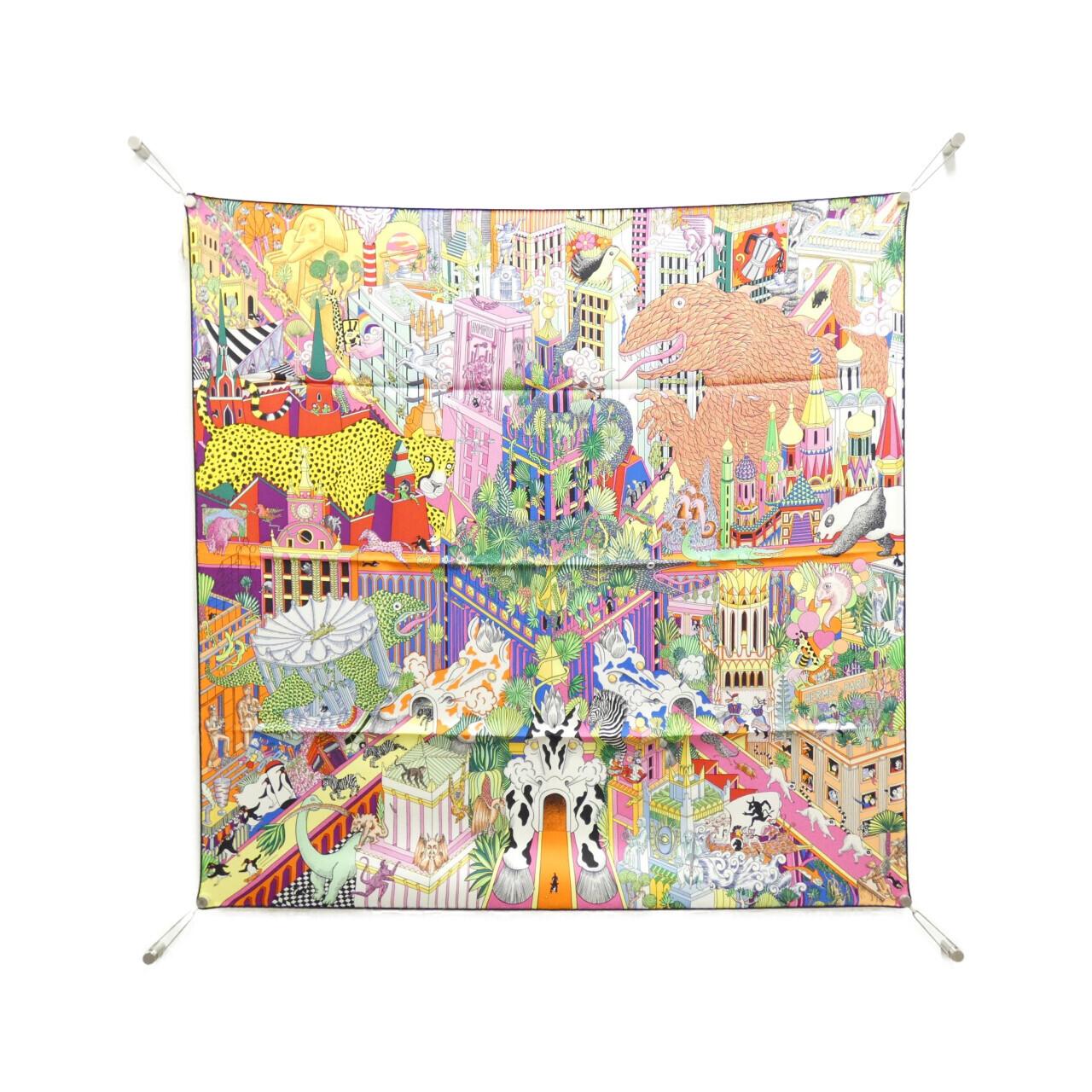 【未使用品】エルメス ANIMAPOLIS カレ 003275S スカーフ