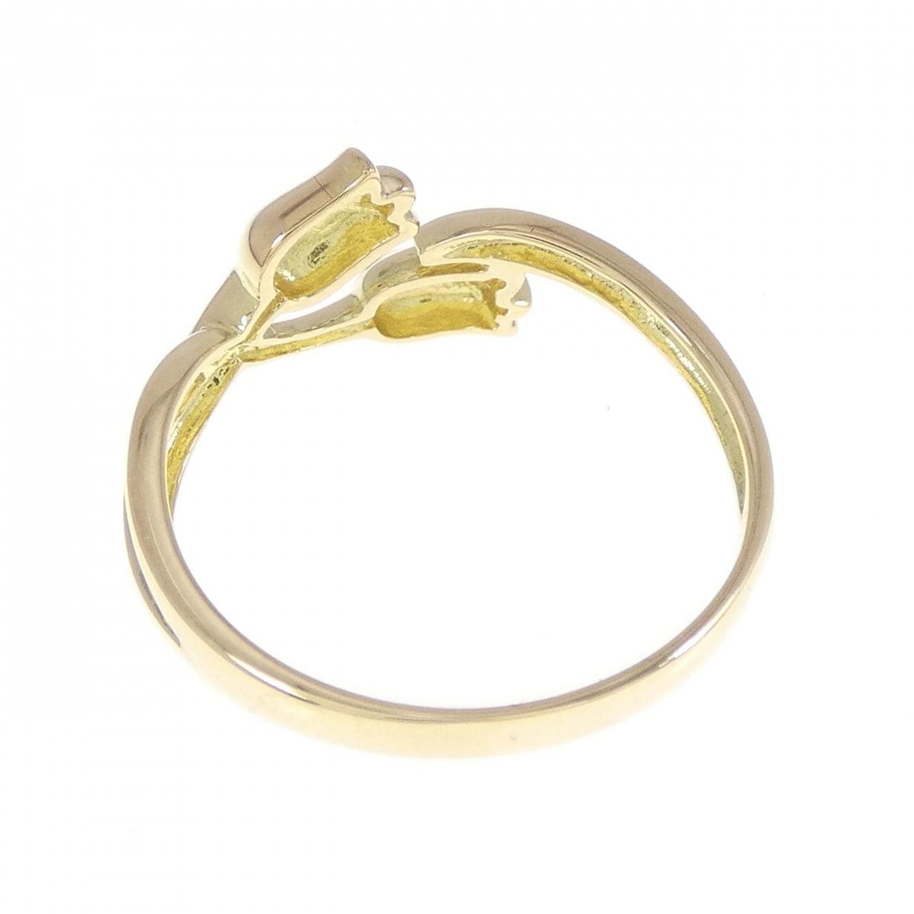 K18YG flower ring