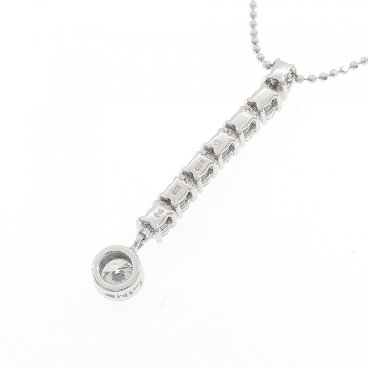 K18WG ダイヤモンド ネックレス 0.80CT