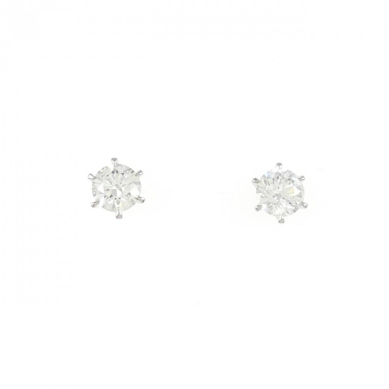 【リメイク】PT900/ST ダイヤモンド ピアス 0.338CT 0.345CT E-F VS1 3EXT-EXT H&C