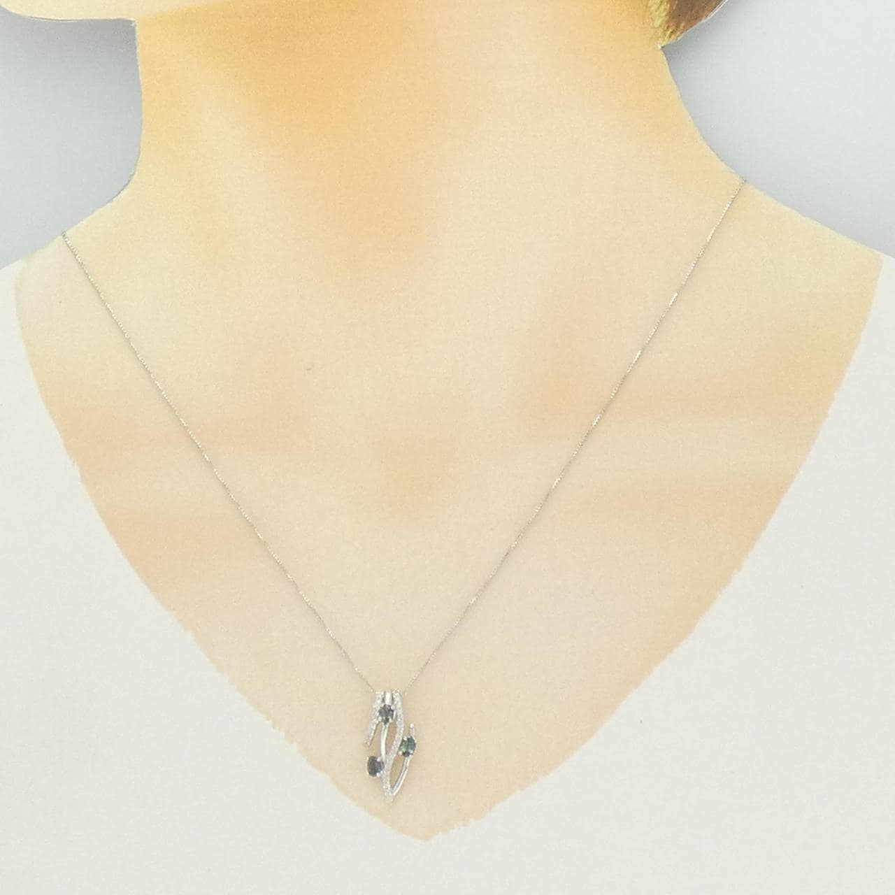K18WG アレキサンドライト ネックレス 0.41CT