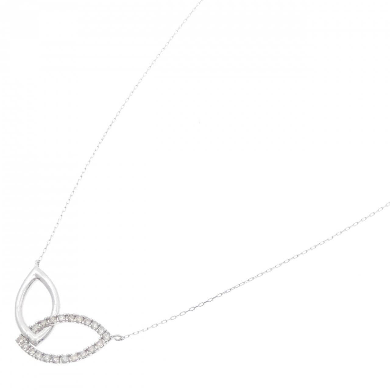 K18WG ダイヤモンド ネックレス 0.20CT